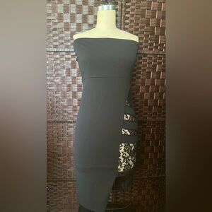 New FashionNova side lace black dress.